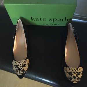 Kate Spade Black Suede -Cheetah Print Face/Tail